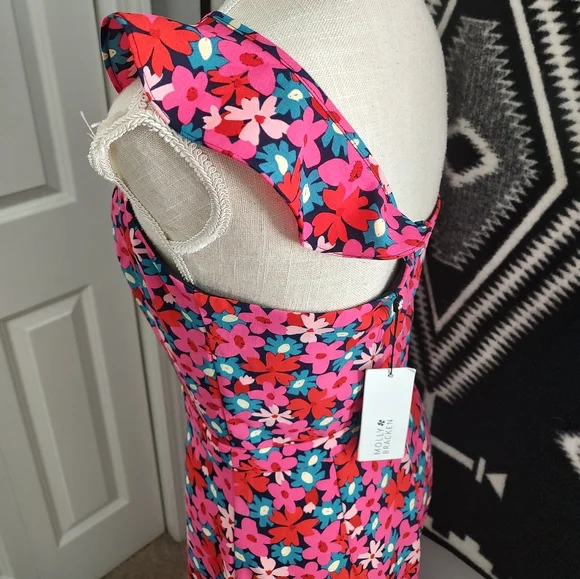 💐NWT Molly Bracken Brand Floral Print One Shoulder Jumpsuit, Small - Picture 12 of 13